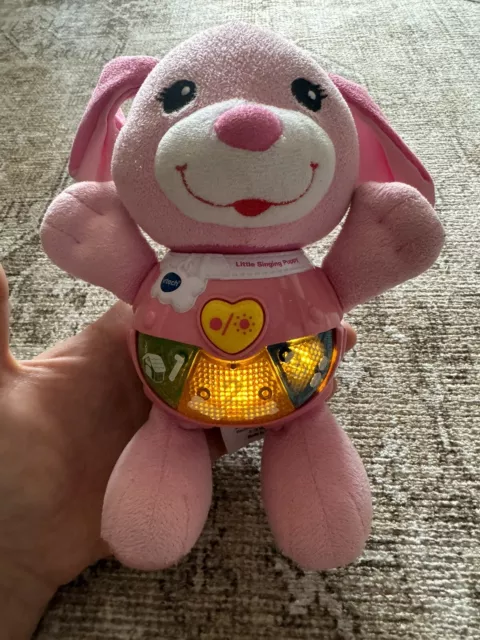 VTECH LITTLE SINGING Puppy Pink Fully Tested Working Very Cute Lights Up Sings 4.95 PicClick UK