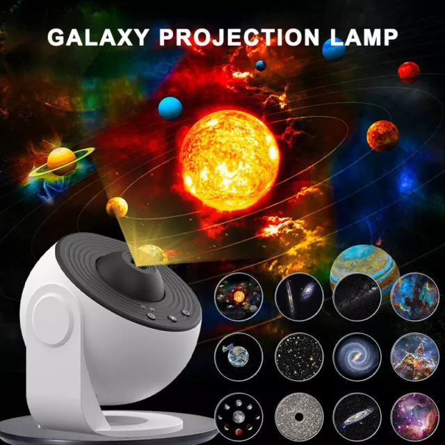 Galaxy Projector Night Light Starry Star Moon Ambient Globe Night Light White