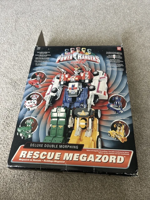 Power Rangers Double Feature BANDAI 1997 POWER Rangers Turbo Deluxe Double Morphing Rescue Megazord ...