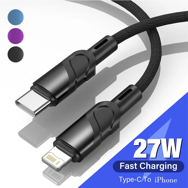 Type C to iPhone Data Cable 27W USB C  Charger Fast Charging for iPhone 12 13 14