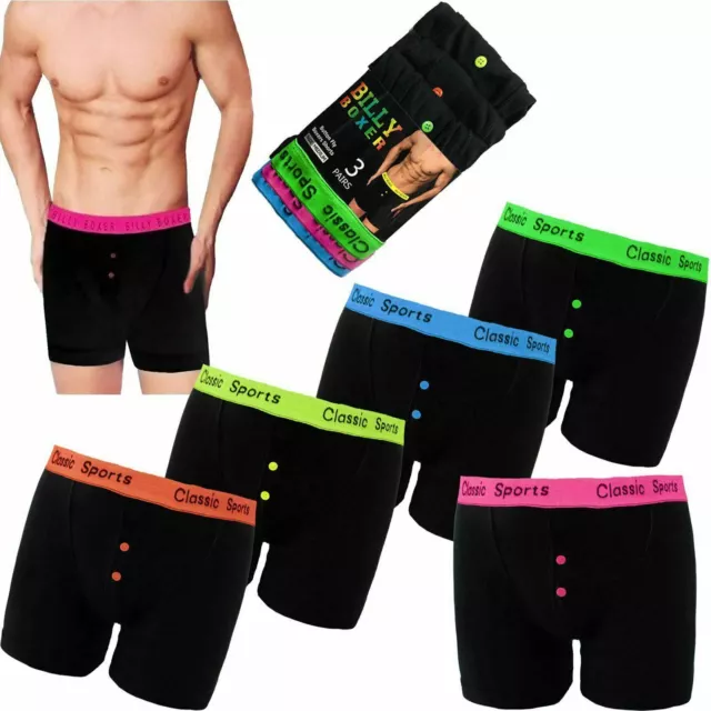 12 Pack Mens Boxers Shorts Neon Band Boxer Soft Cotton Trunks Designer  Underwear