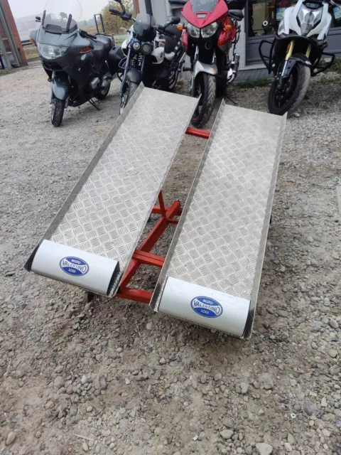 Pedane rampe dimostrative espositive per Quad Minicar alluminio ruote a carrello