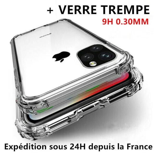 COQUE IPHONE 15 / PRO PLUS MAX +2X VITRE + 2x VERRE CAMERA