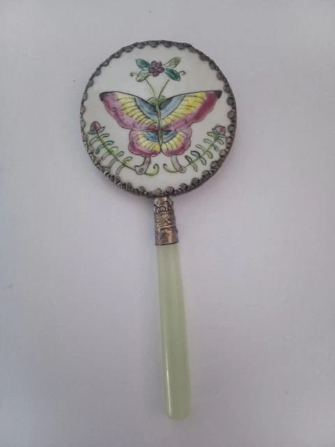 Vintage hand held vanity mirror