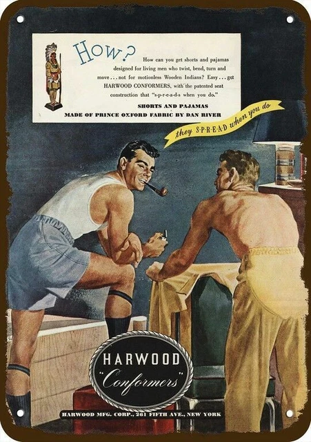1946 HARWOOD CONFORMERS Mens Underwear Vntg-Look *DECORATIVE REPLICA METAL SIGN*