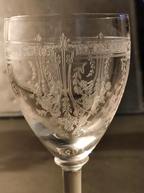 6  ANCIENS VERRES  EN CRISTAL GRAVE BACCARAT SAINT LOUIS / CRYSTAL GLASS c 1900