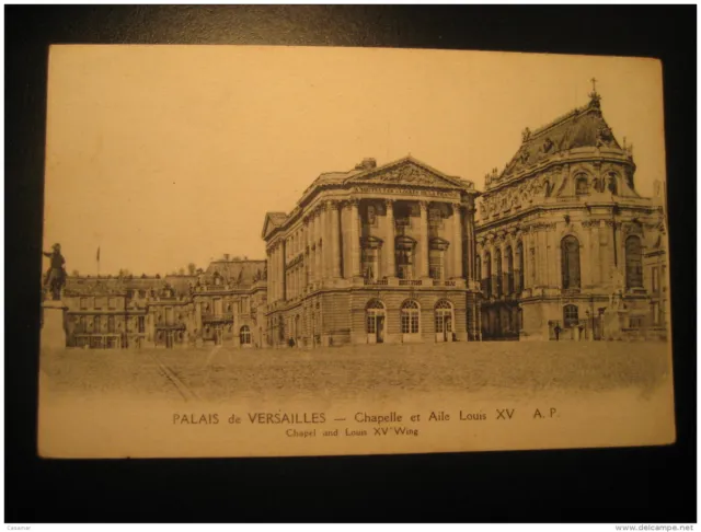Versailles Chapelle Et Aile Louis XV Château Castle Post Card Yvelines France