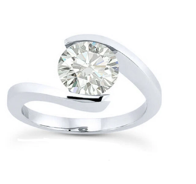 Bague Homme Solitaire Simili Diamant 2 Carats Or Jaune - Argent Sterling 925 - Personnalisable