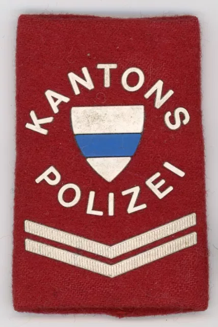 OLD 1960's SWISS KANTON ZUG POLIZEI POLICE KORPORAL SHOULDER STRAP SLIP-ON