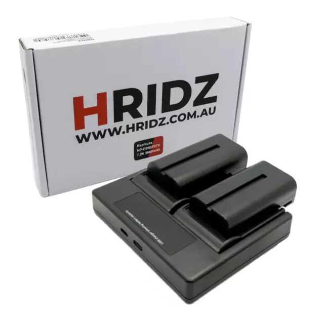 Hridz NP-F550 Battery Charger Set Compatible with Sony NP-F series