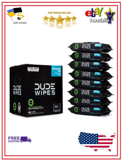 DUDE Wipes, Flushable Wipes, Extra Large and Fragrance-Free Wipes (400 ct.)