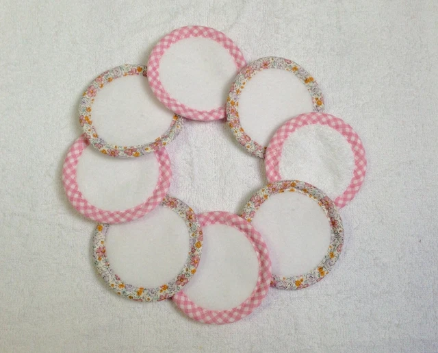 Lot de 8 disques lingettes démaquillants lavables