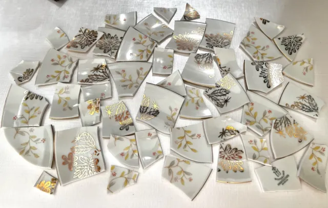 Very Fine Vinterling Mosaic Tiles- vintage floral tiles for mosaic or jewelry