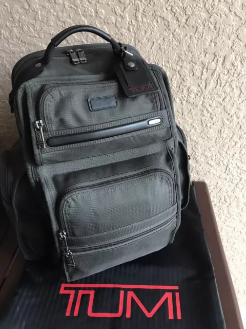 Rare Tumi Alpha 2 T-Pass Gen 4 Backpack Grey 17"H×12"W×8"D $595 VGUC! Carry-On!