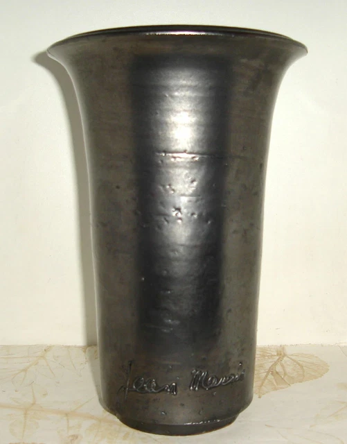 Grand Vase Poterie céramique vintage signé JEAN MARAIS - Design XXè