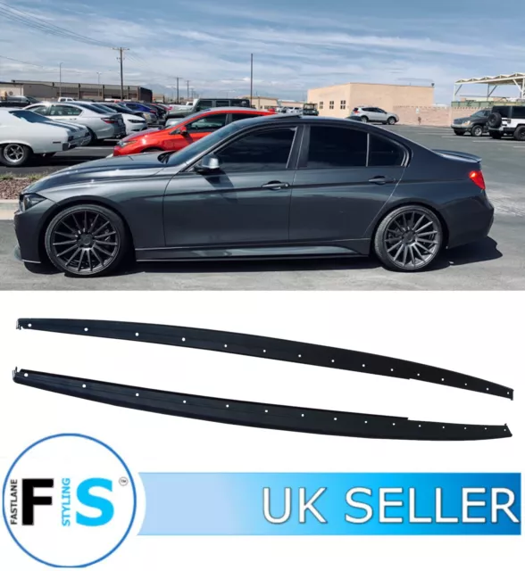 Bmw 3 Series F30 F31 M Sport Performance Side Skirts Extensions Blades Matte Blk