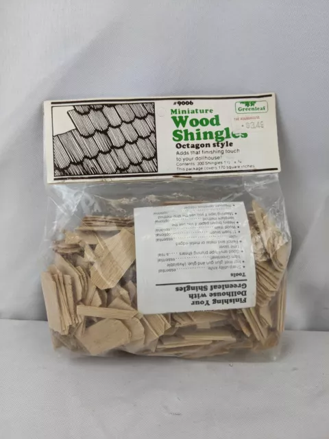 Greenleaf Miniature Octagonal Dollhouse Wood Shingles #9006 New Sealed