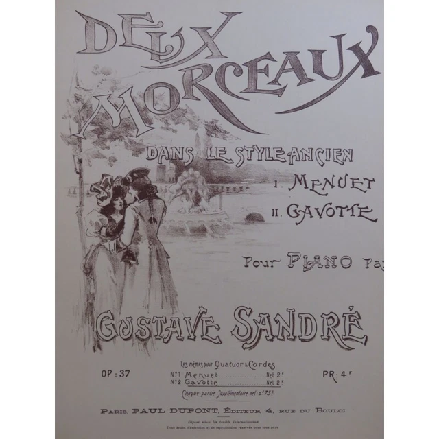 SANDRÉ Gustave Gavotte Quatuor à cordes Violon Alto Violoncelle