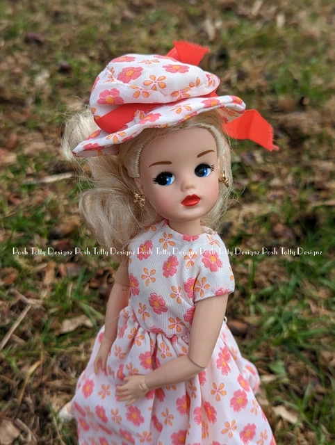 NO BAMBOLA Abito Vintage Stile Sindy Prairie Cofano Floreale anni '60 (BSC858) 2
