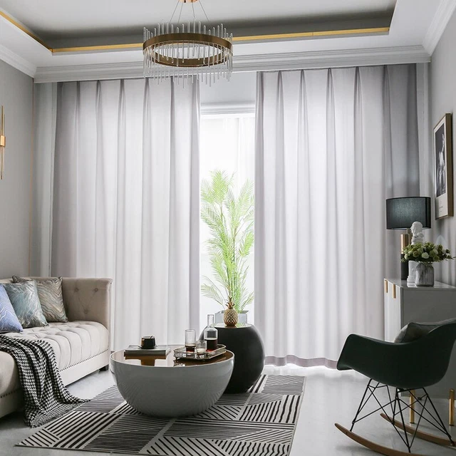 White Curtains For Living Room Window Long Tulle Bedroom Curtain Voile Party
