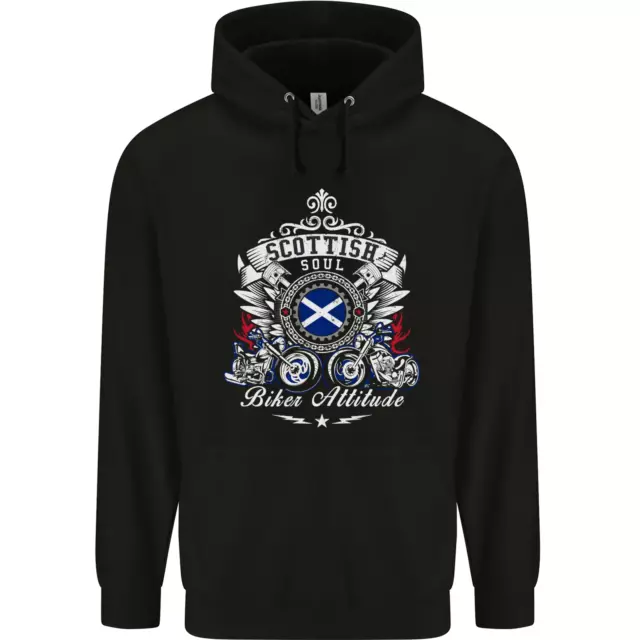 Scottish Soul Biker Attitude Motorcycle Childrens Kids Hoodie