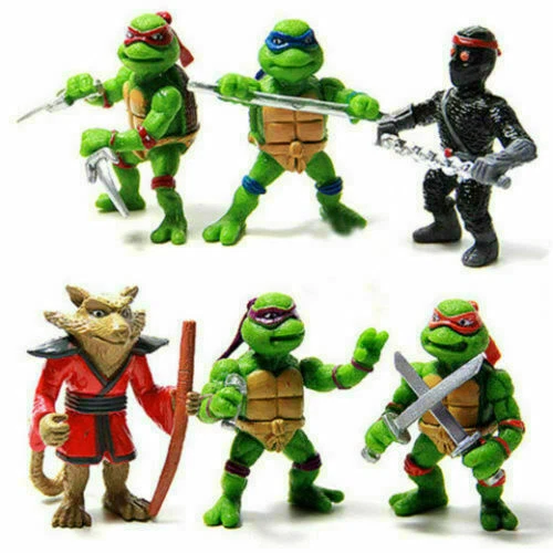 6Pcs Teenage Mutant Ninja Turtles TMNT Action Figures Collection Toys Set Gift