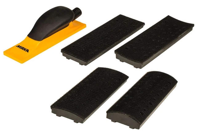 Mirka Hand Sanding Block Kit Set 2.75" x 8" Hook and Loop/Multipurpose Sander...