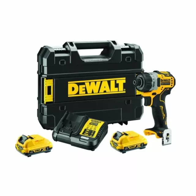 DEWALT 12V Tournevis Visseuse sans fil (1/4 ") DCF601D2 2x Batterie 2,0 Ah