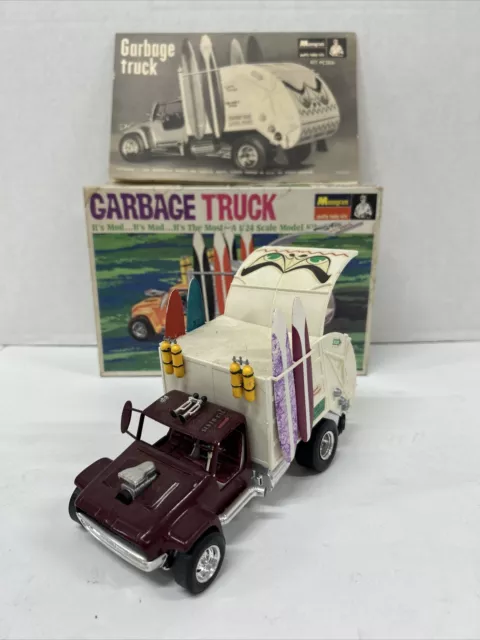 VTG Monogram 1968 Tom Daniel Show Garbage Truck 1:25 Scale Built Car Model Kit