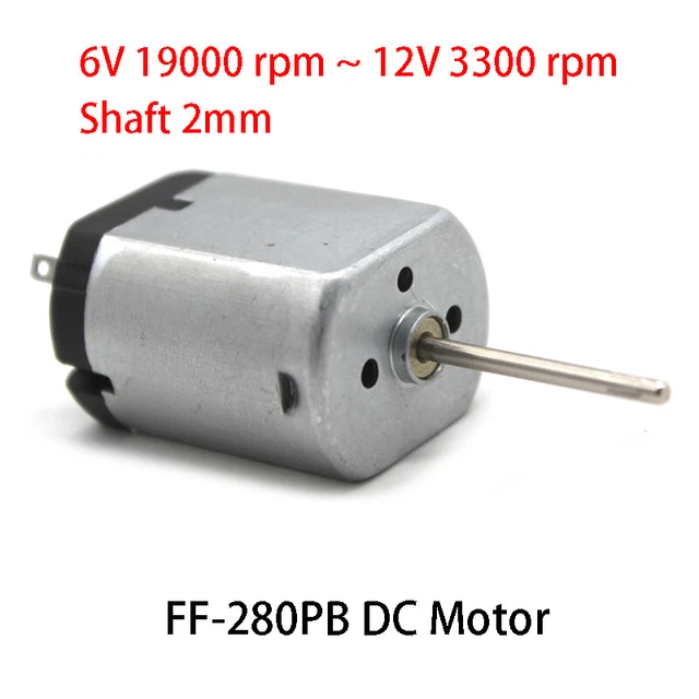 DC Motor Long Shaft 22mm Toy Model DIY Motors 6V 1650 rpm 12V 3300 rpm FF-280PB