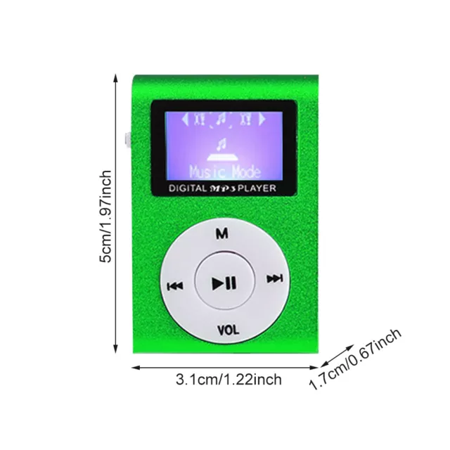 32GB Digital Gift With Clip LCD Screen Fashion Mini Portable USB 2.0 MP3 Player 3