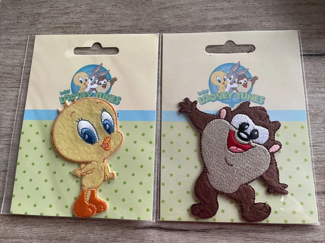 2 Baby Looney Tunes Taz & Tweetie Pie. Iron on Patches.