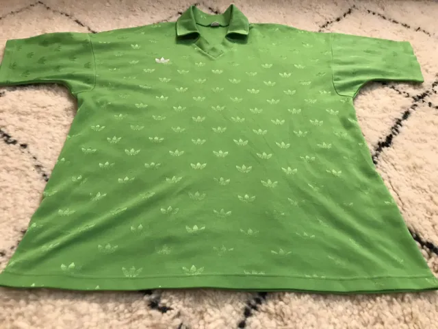 Camisa De Fútbol De Colección Adidas Años 80 Fútbol Camisa Antigua Verde Talla L Rara 3
