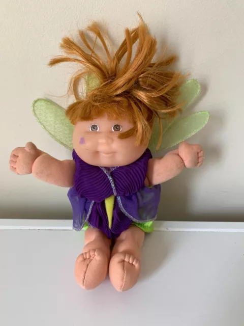 Cabbage Patch Kids Doll Garden Fairies 1995 22cm 9" Green Wings Brown Hair