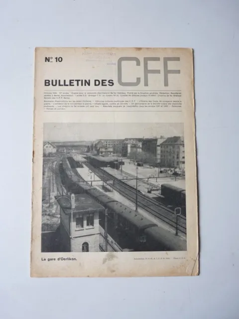 Bulletin Des CFF N°10 Octobre 1942 Magazine Train miniature (25394)