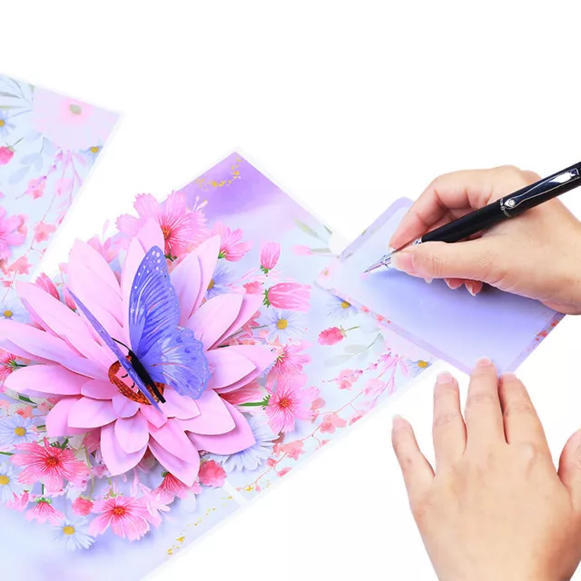 Mother's Day Card 3D Butterfly And Flowers Birthday Gifts For Mom Wife Grandmoth