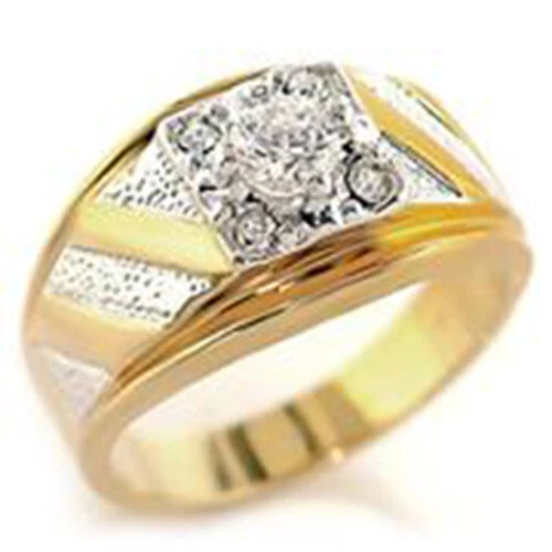 BAGUE CHEVALIERE LUXE plaque or rhodiee carre solitaire 18k homme diamant cz EUR 19 99 PicClick FR