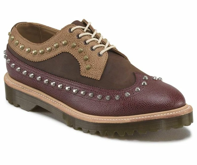 DR MARTENS Hole 3989 Dallon Oxblood Tan Brown 15410625 Doc