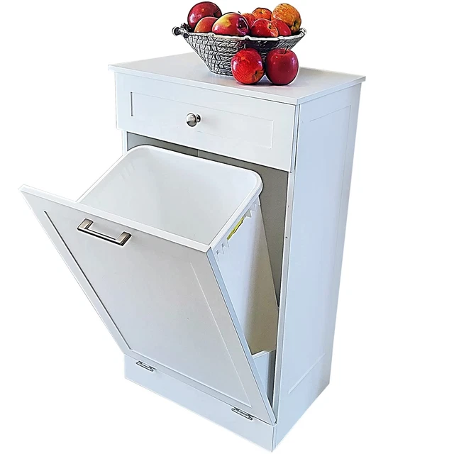 Tilt Out Trash Bin Cabinet or Laundry Hamper Solid Workmanship and New 2022 Desi