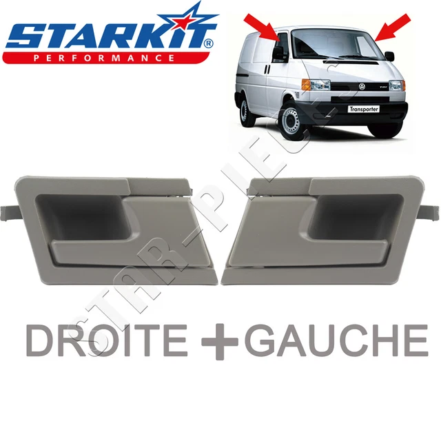 Poignée Intérieure Porte Avant Gauche Gris – Compatible Volkswagen Transporter T4 1990-2003 – Réf. 701837019