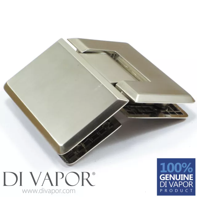 Di Vapor (R) 135 Grados Ducha Bisagra Puerta Soporte Luz Níquel Satinado Acabado