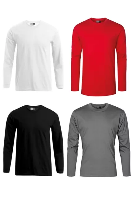 PROMODORO Premium Shirt langarm Longsleeve herren T-Shirt S-5XL Übergrößen