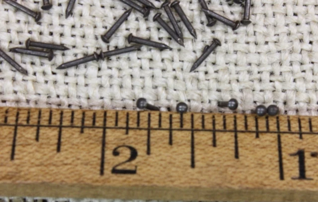1/4” BRASS BRADS 50 NAILS Escutcheon pins ANTIQUE DARK patina color 20 gauge