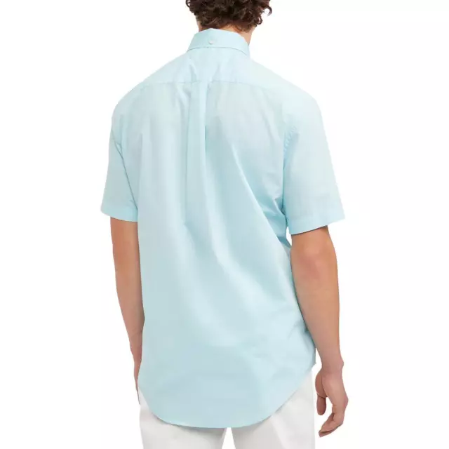 TOMMY HILFIGER MENS Maxwell Blue Cotton Pocket Button-Down Shirt XXL ...