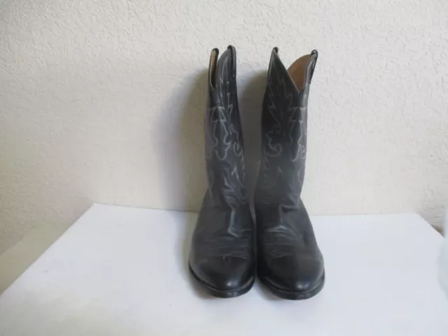 Dan Post Black Leather Western Cowboy Boots Men's Size 16 EW (extra wide?)