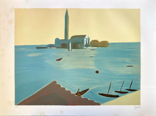 Virgilio GUIDI "San Giorgio" , 1982 litografia originale firmata