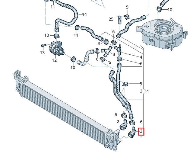 Febi Bilstein 170963 Tuyau De Refroidissement à Dégagement Rapide - Compatible Fiat Panda, 500 Et Lancia Ypsilon