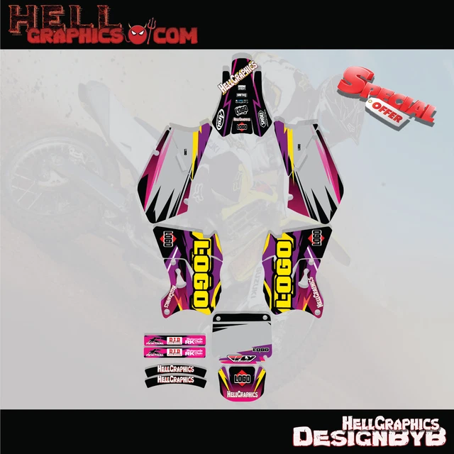 BLine  Graphics Kit Decal 4 SUZUKI RM125 RM250 1996-1998 RM 125 250