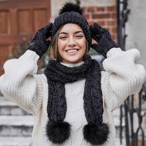 Designer hat scarf and glove set new arrivals