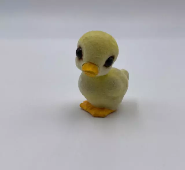 Vintage Josef Originals Flocked 1.75" Yellow Baby Chick Figurine